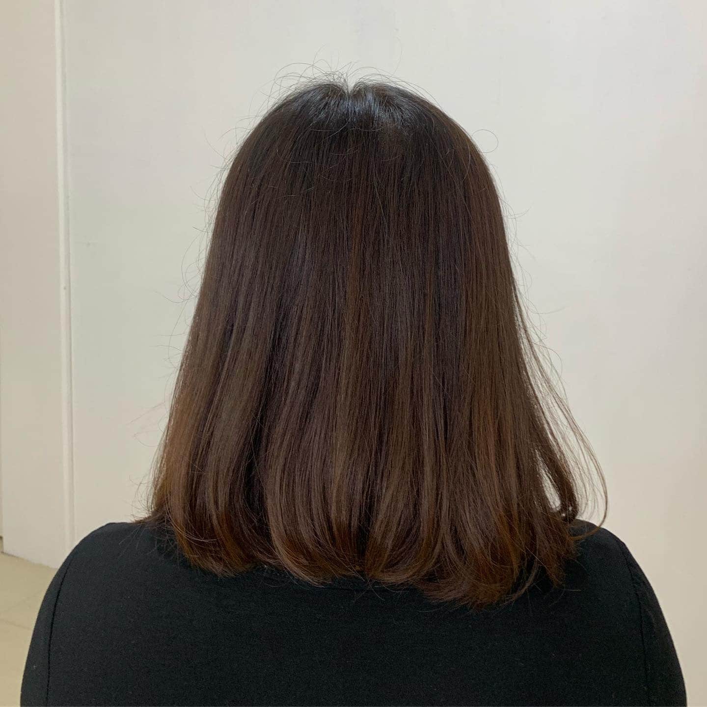 14. Simple Medium Brown Lob with Subtle Dimension - Medium Brown Hair Color