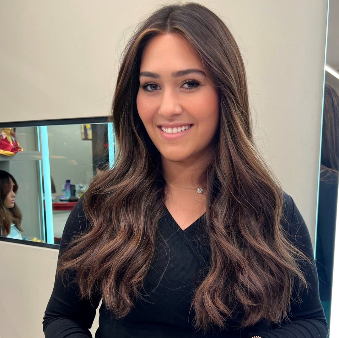 15. Rich Mocha Brown with Long Layers - Medium Brown Hair Color