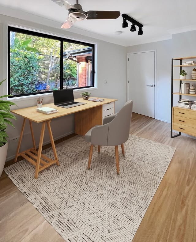 8. Nature-Inspired Simplicity - guest bedroom office ideas