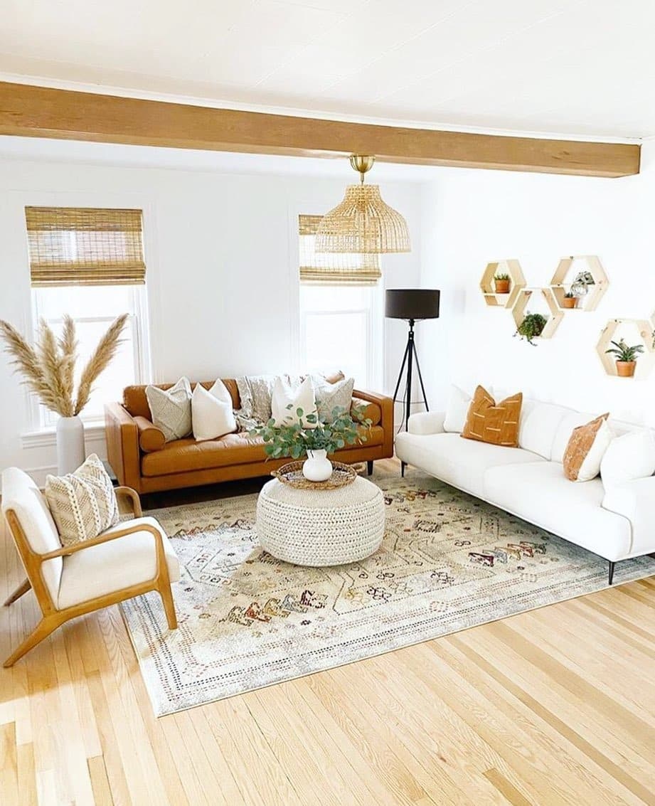 3. Modern Boho Breeze - beachy living room ideas
