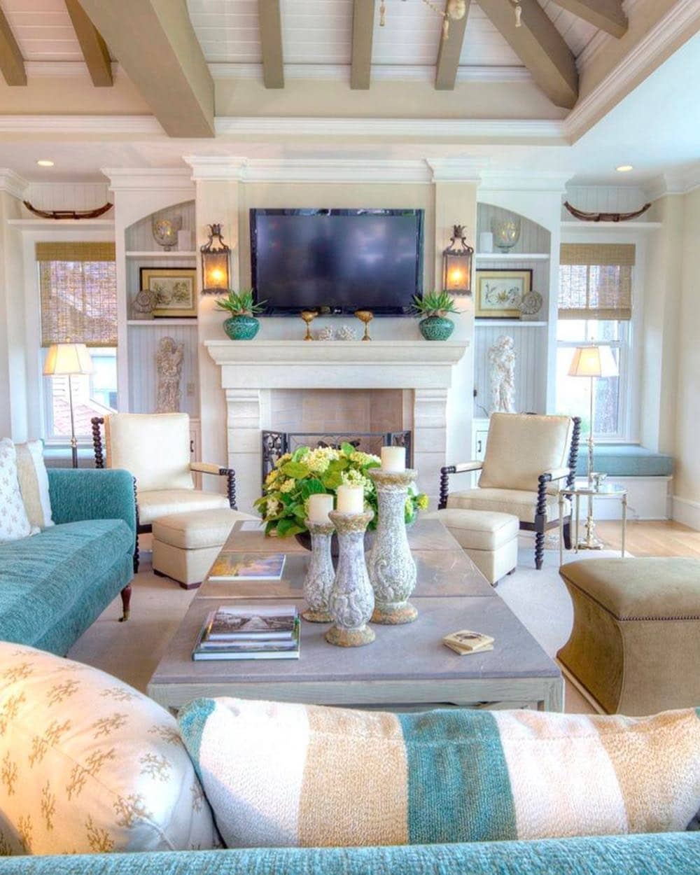 6. Elegant Coastal Charm - beachy living room ideas