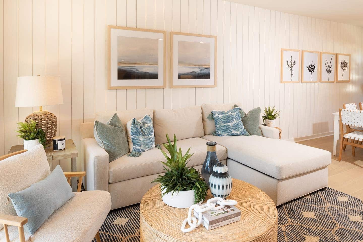19. Sand and Sea Balance - beachy living room ideas