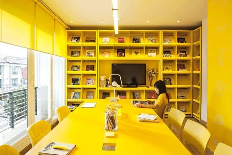 6. Sunbeam Studio - yellow office ideas