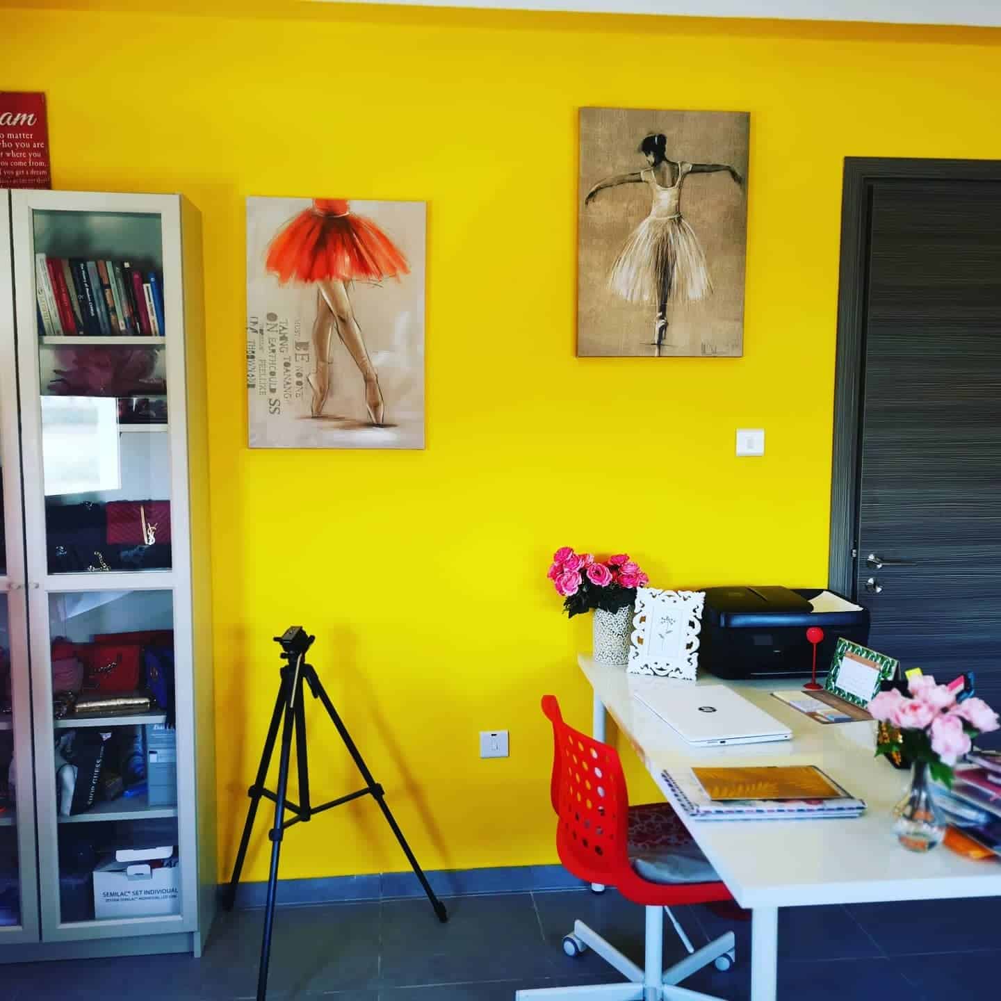 17. Bright Muse Office - yellow office ideas