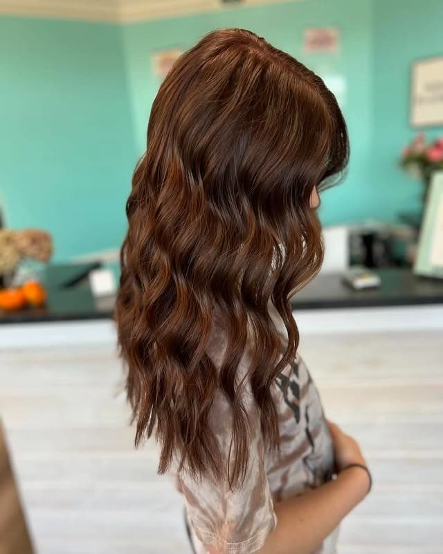 3. Chestnut Beach Waves for Effortless Texture - Chestnut Hair Color