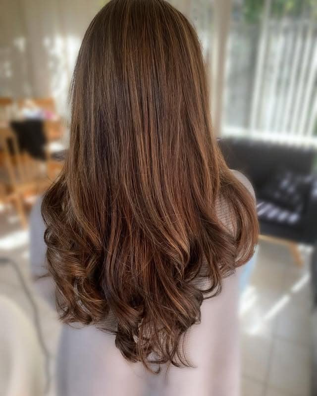 4. Classic Chestnut Layers with Polished Volume - Chestnut Hair Color