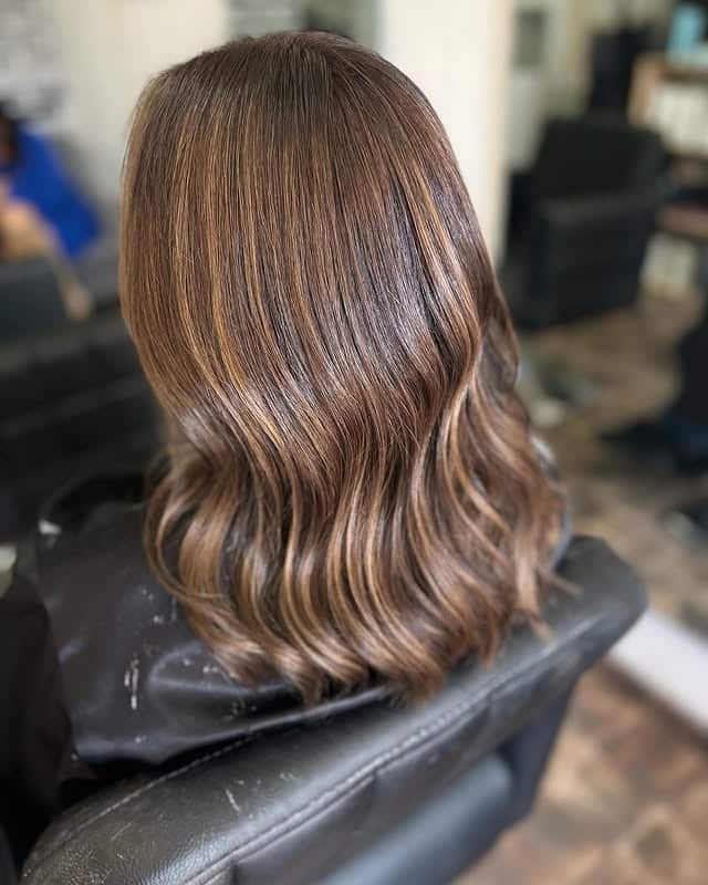 12. Cool Chestnut Gloss with Subtle Balayage - Chestnut Hair Color