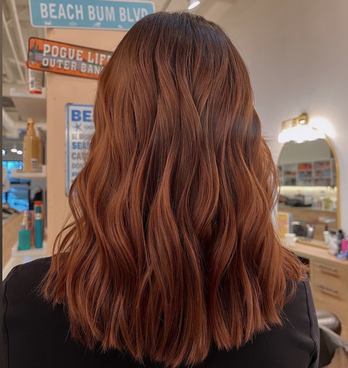 20. Textured Chestnut Waves with Copper Glow - Chestnut Hair Color