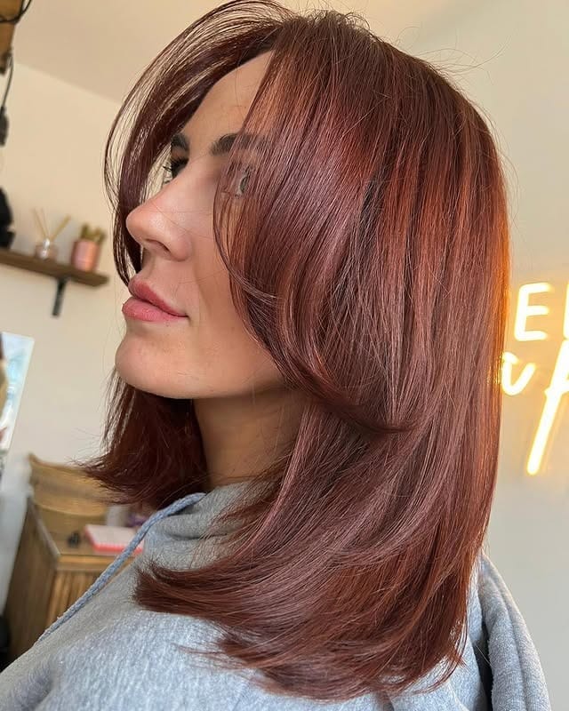 22. Layered Copper Chestnut with Face-Framing Movement - Chestnut Hair Color