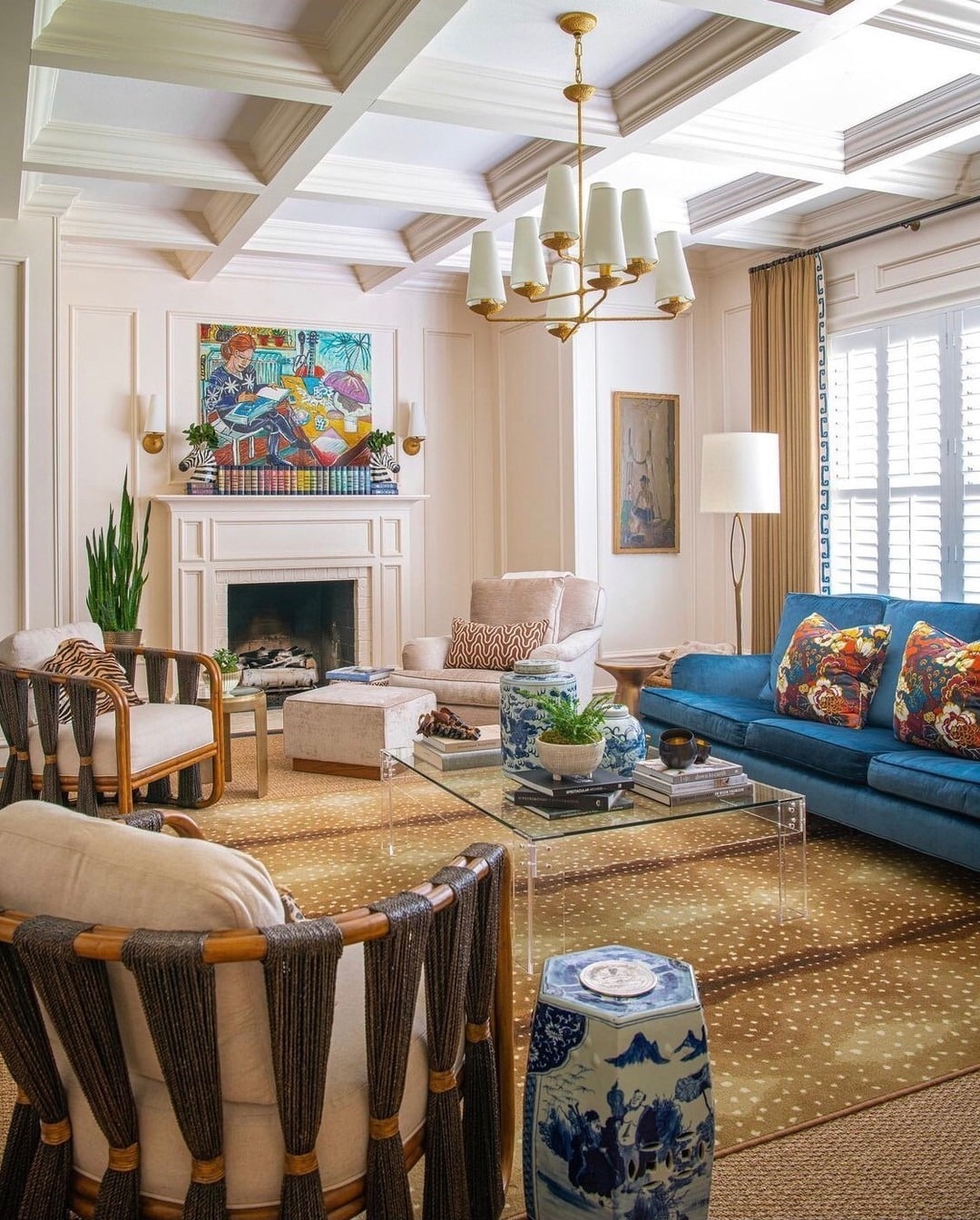 7. Timeless Warmth with Refined Layers - living room chandelier ideas