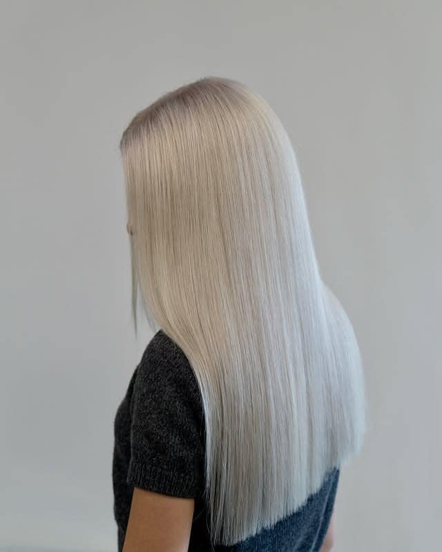 2. Silver Frost Straight Perfection - Platinum Blonde Hair