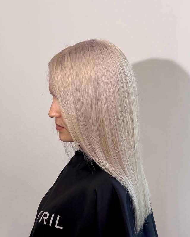 5. Pearl Platinum Precision Cut - Platinum Blonde Hair