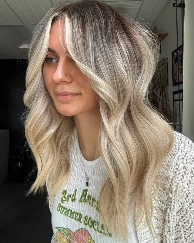 19. Smoky Rooted Platinum Blend - Platinum Blonde Hair