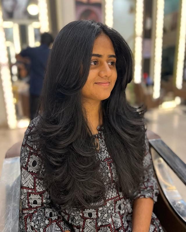 16. Butterfly Layers in Natural Black Volume - Butterfly Haircut for Women