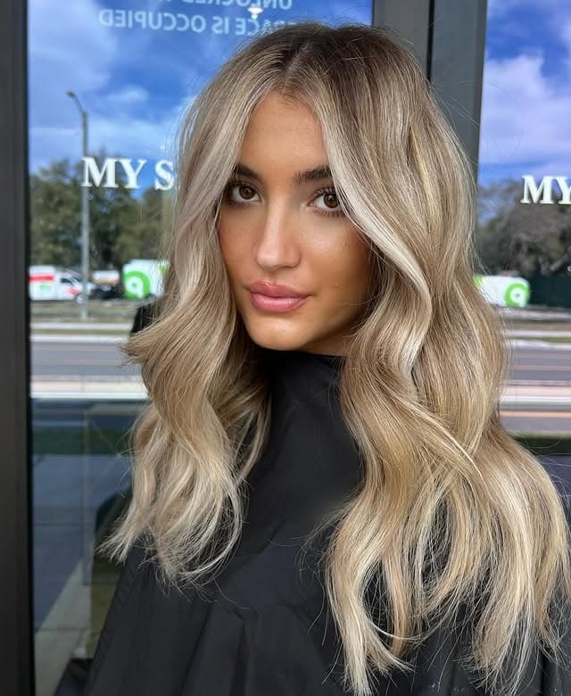 7. Bright Sandy Blonde with Soft Contouring Waves - Sandy Blonde Hair Color