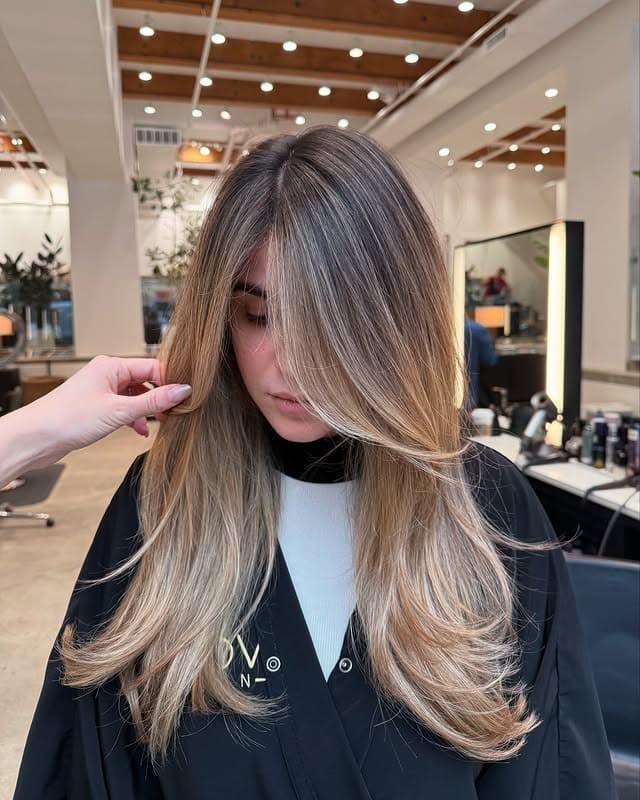 18. Dimensional Sandy Brown Blonde with Feathered Ends - Sandy Blonde Hair Color