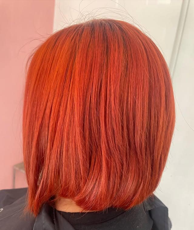 14. Soft Copper-Orange Rounded Bob - Orange Hair Color
