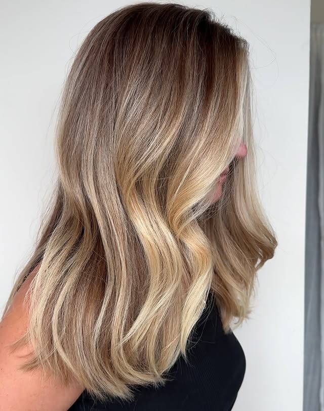 2. Dimensional Dark Blonde Blend with Radiant Accents - Dark Blonde Hair Color with Highlights