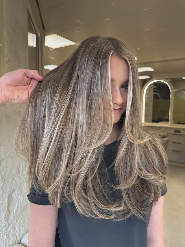 18. Layered Dark Blonde Shine with Precision Face Framing - Dark Blonde Hair Color with Highlights