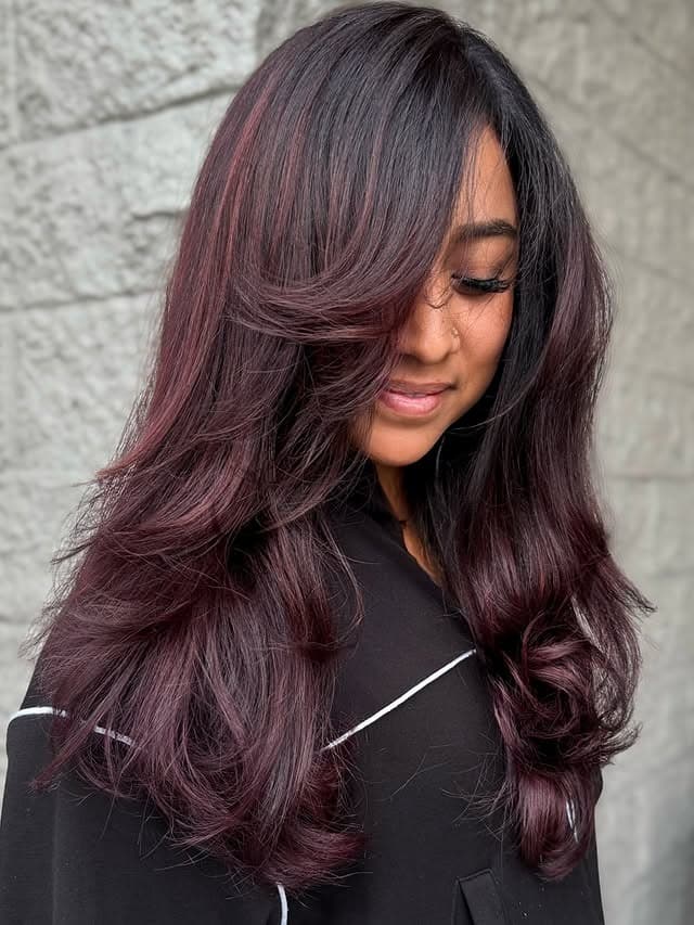 5. Plush Cherry Velvet Layers - Cherry Cola Hair Color