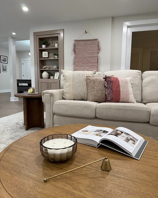 3. Soft Neutrals with Textured Cozy Layers - basement living room ideas