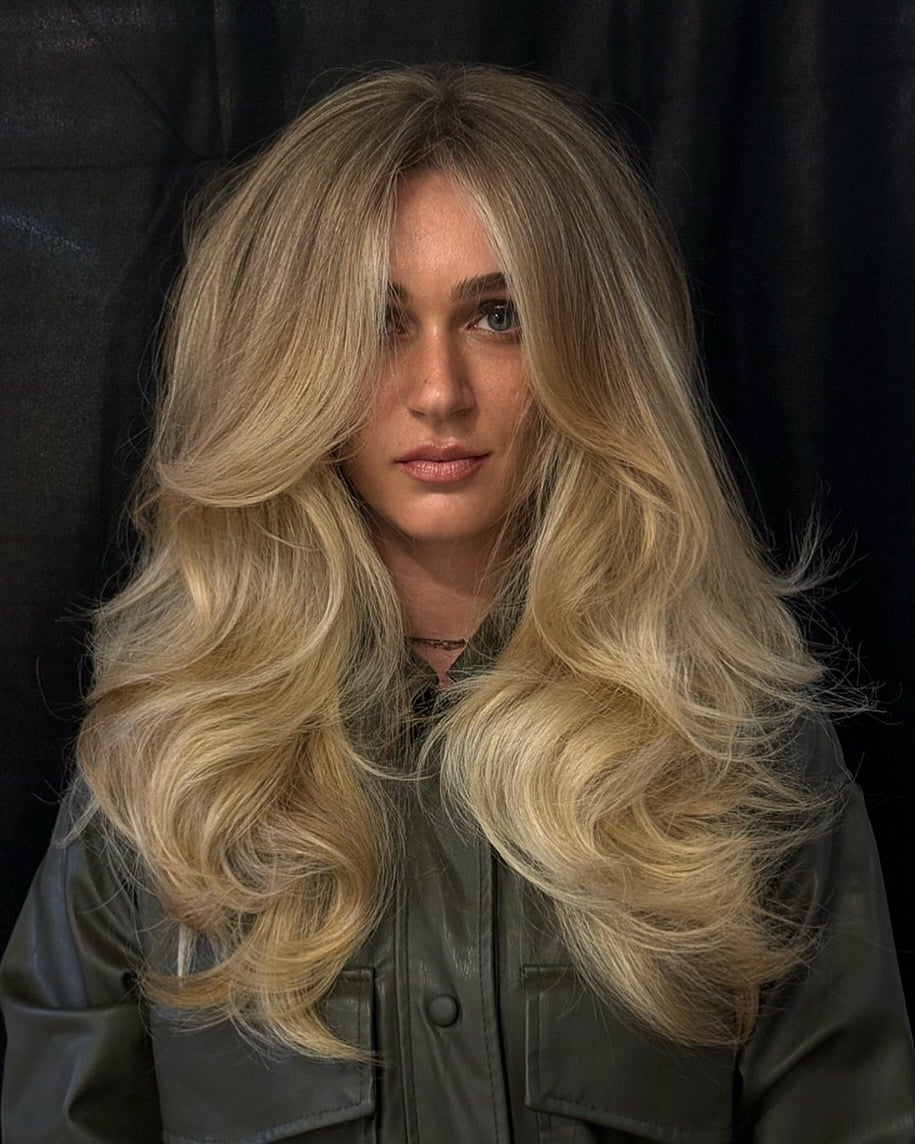 16. Champagne Blonde Volume Blowout with Luxe Lift - Old Money Hair