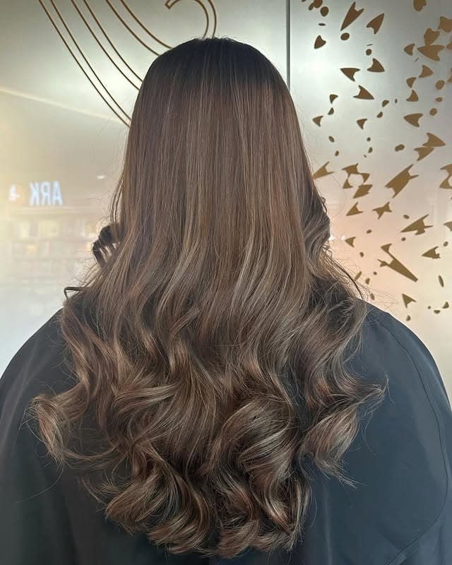 19. Rich Chestnut Blowout with Polished Barrel Curls - Old Money Hair
