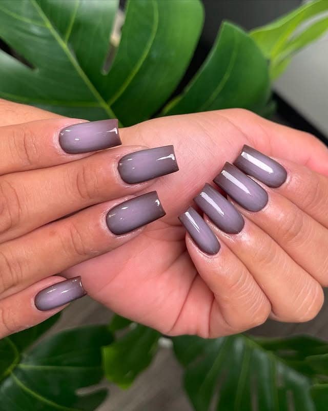 2. Cool Smoke Gradient Squares - summer square nail ideas
