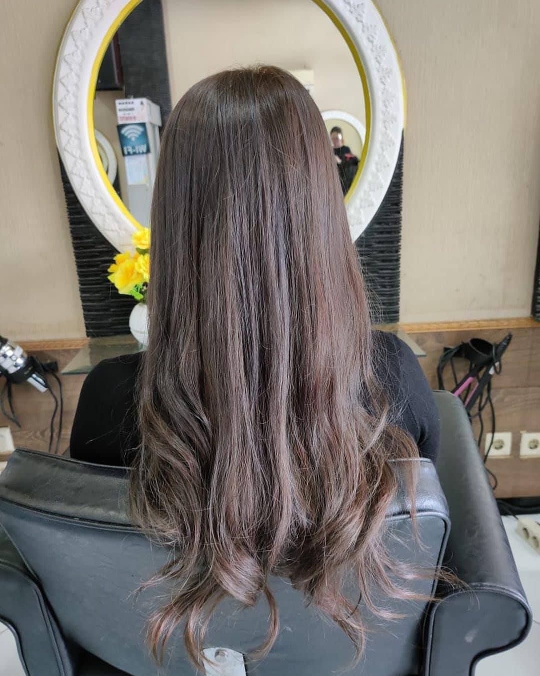 2. Silky Dark Ash Brown Length With Natural Flow - Dark Ash Brown Hair Color