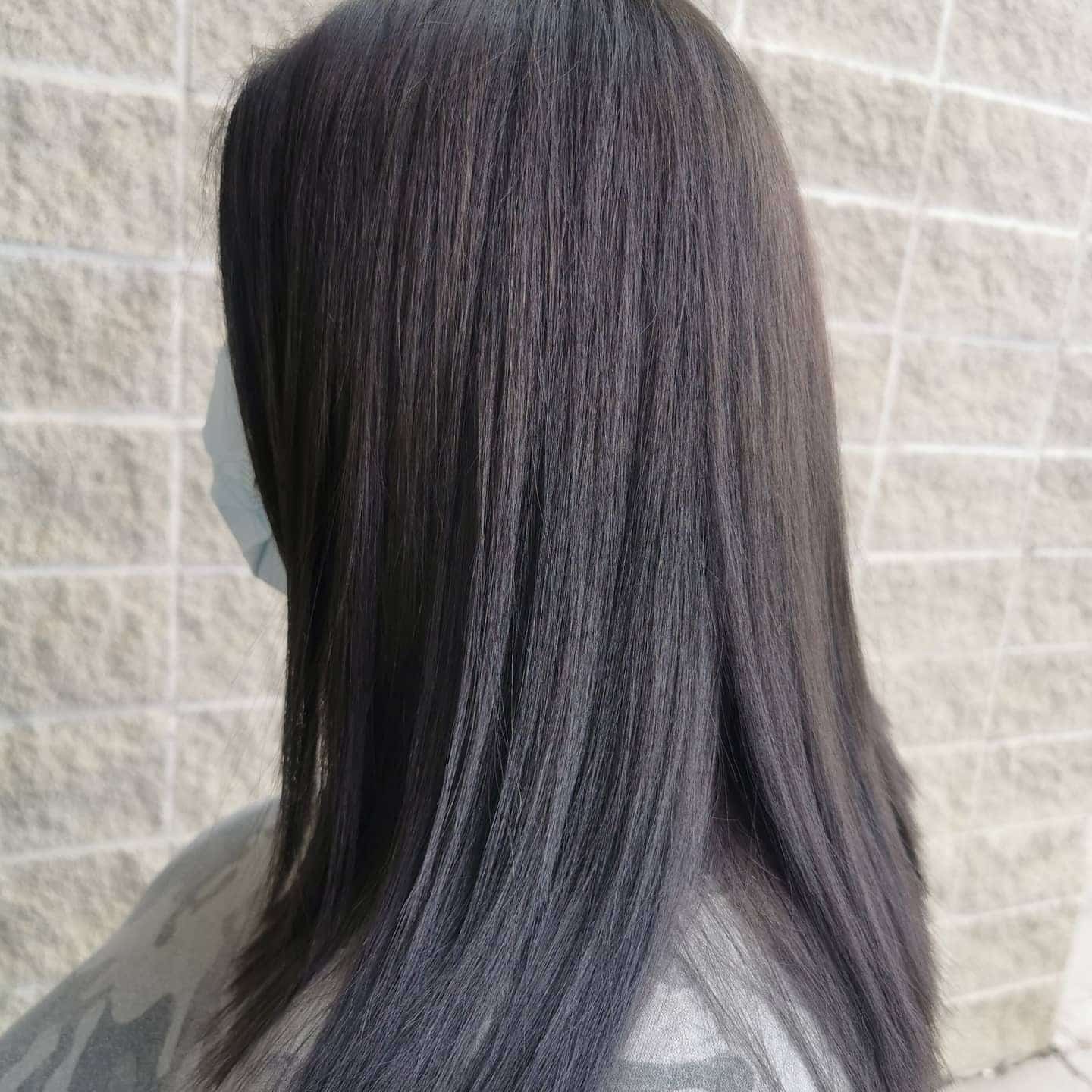 3. Straight Dark Ash Brown Precision Cut - Dark Ash Brown Hair Color