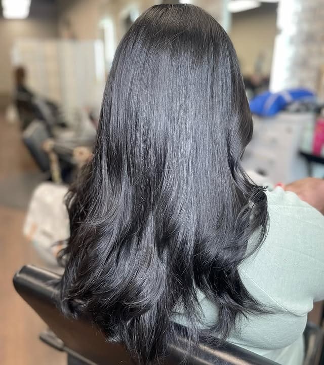 17. Muted Ash Brown Layers With a Clean Finish - Dark Ash Brown Hair Color