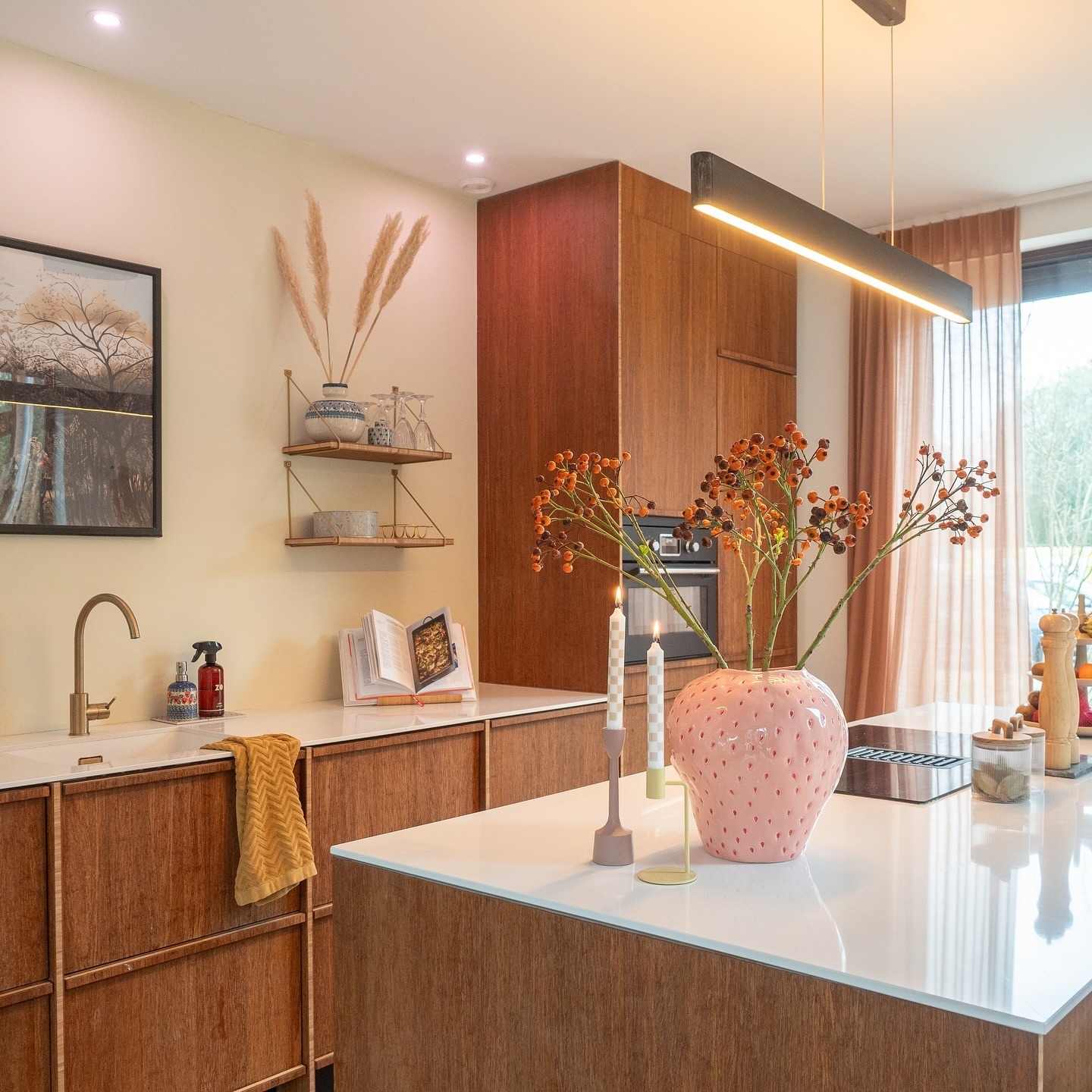 1. Soft Contemporary Wood Kitchen With Warm Neutrals - wooden kitchen ideas