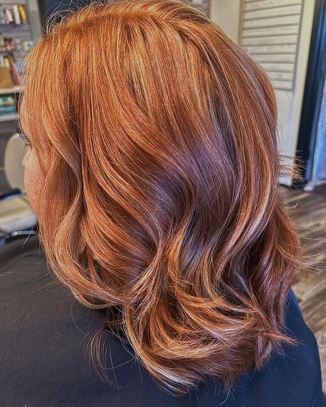 2. Rich Ginger Copper Blend - Copper Hair with Highlights