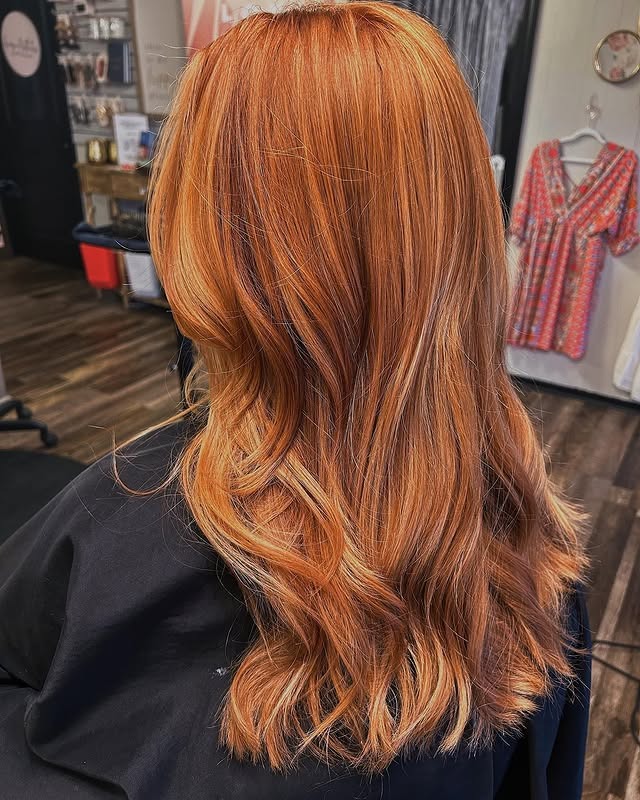 5. Luminous Tangerine Copper - Copper Hair with Highlights