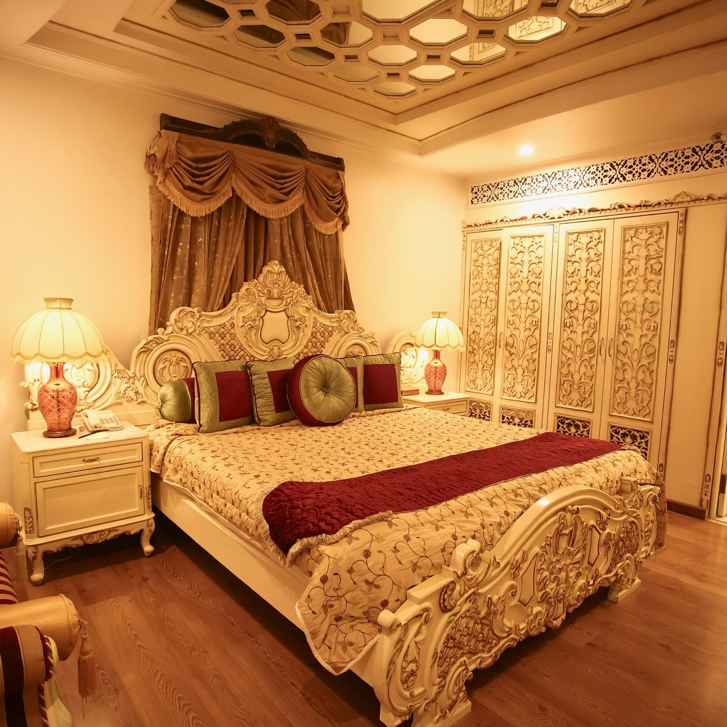 17. Golden Filigree Heritage Haven - royal bedroom ideas