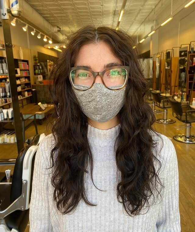 4. Natural Brunette Curly Shag - Long Shag Hairstyles