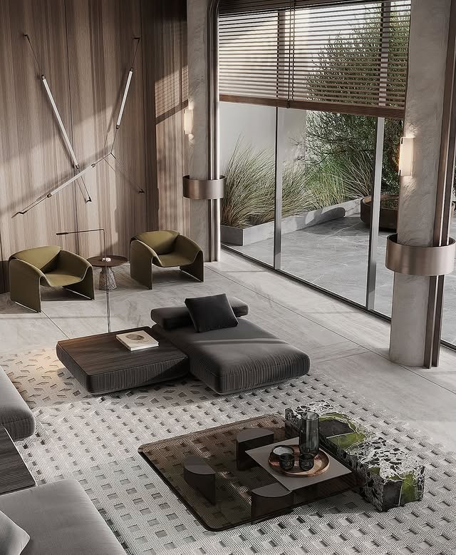 10. Earth-Toned Modern Sanctuary - classy living room ideas