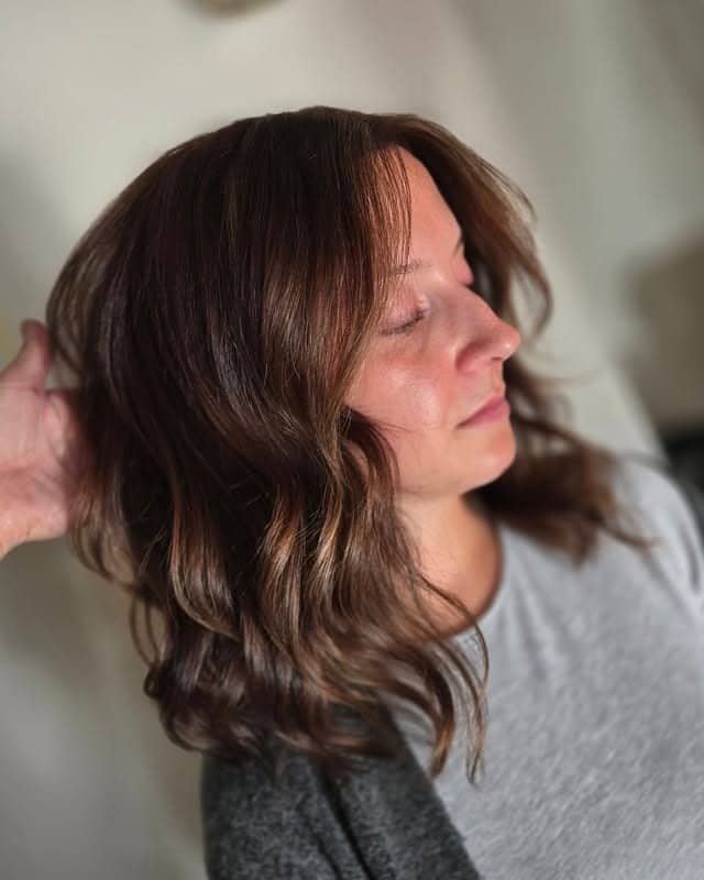 2. Soft Chestnut Balayage Waves With Face-Framing Movement - Balayage Dark Brown Hair Color