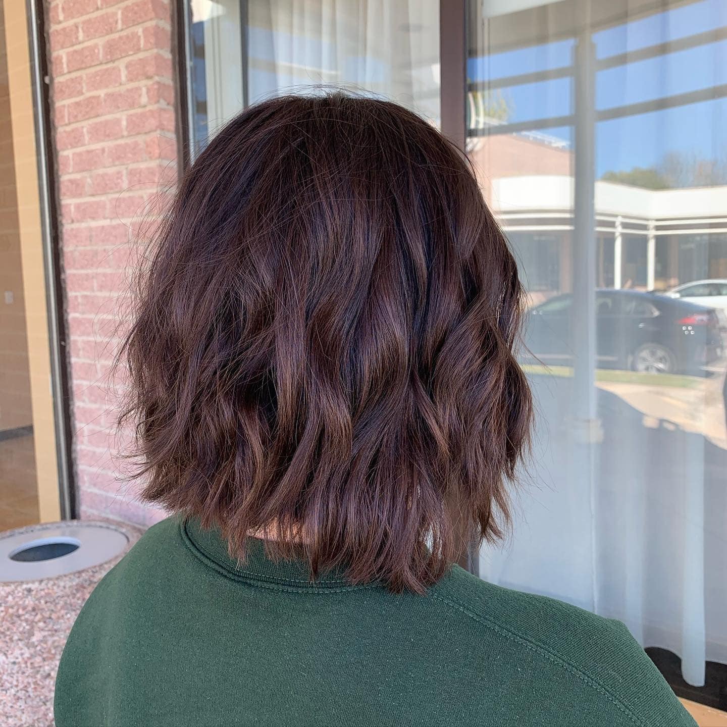 4. Textured Dark Mocha Balayage Bob - Balayage Dark Brown Hair Color