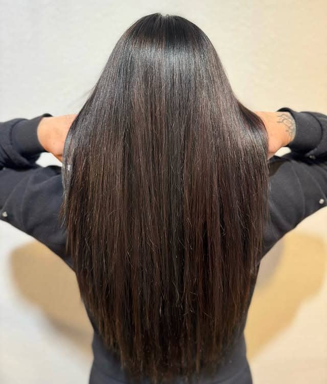 13. Sleek Dark Brown Balayage Lengths With Natural Radiance - Balayage Dark Brown Hair Color