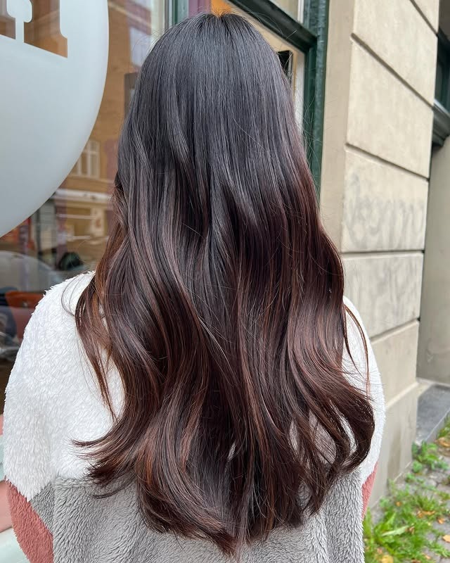 14. Dark Brown Balayage With Lightweight Natural Waves - Balayage Dark Brown Hair Color