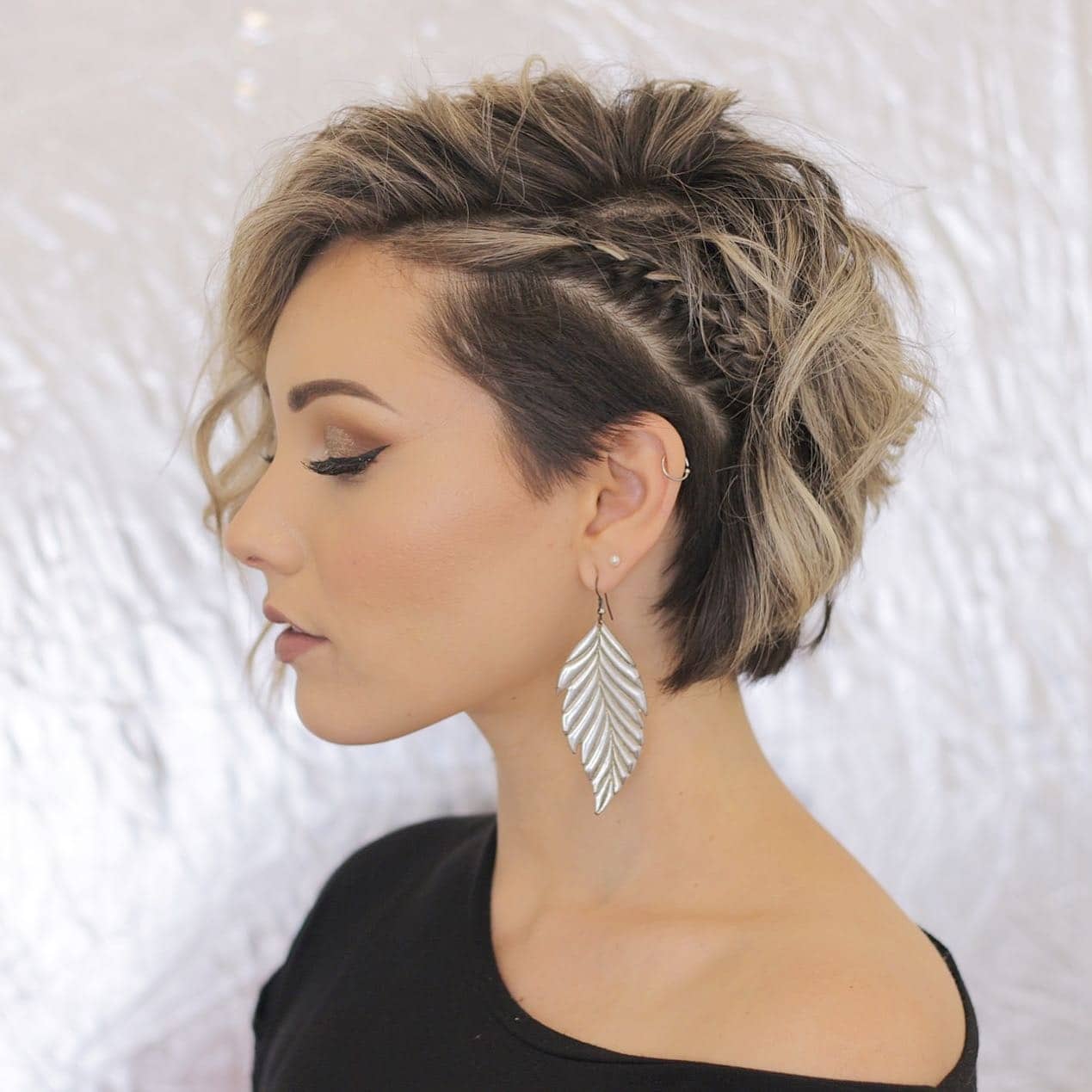 7. Asymmetrical Textured Undercut - Short Hairstyles