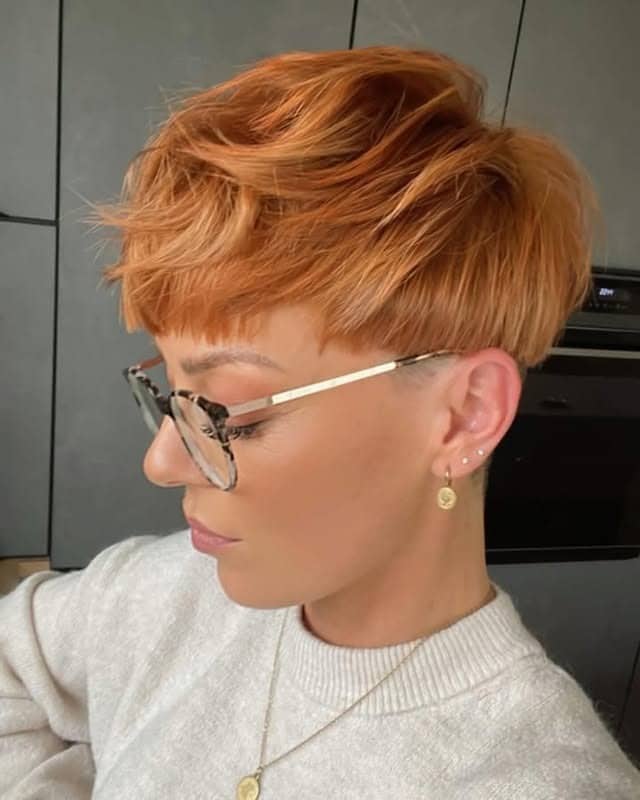 11. Textured Copper Pixie Crop - Short Hairstyles