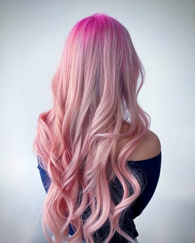 1. Magenta Melt Waves - Spring Hairstyles