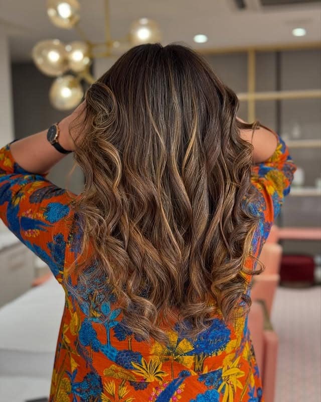 1. Soft Caramel Ribbon Balayage with Loose Curls - Caramel Balayage with Highlights