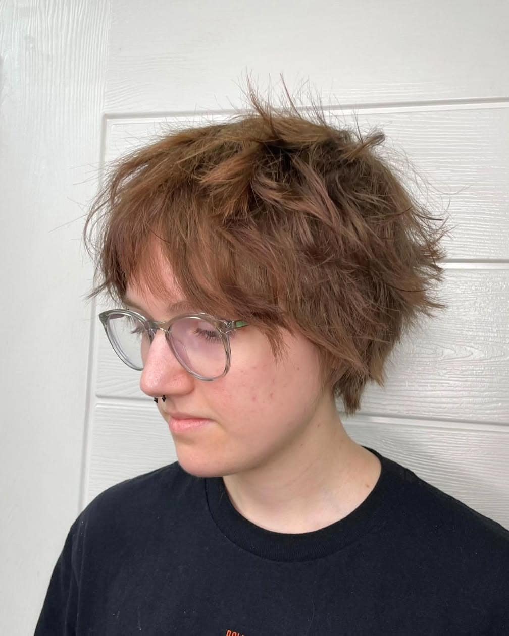 3. Tousled Chestnut Layered Pixie - Long Pixie Cuts