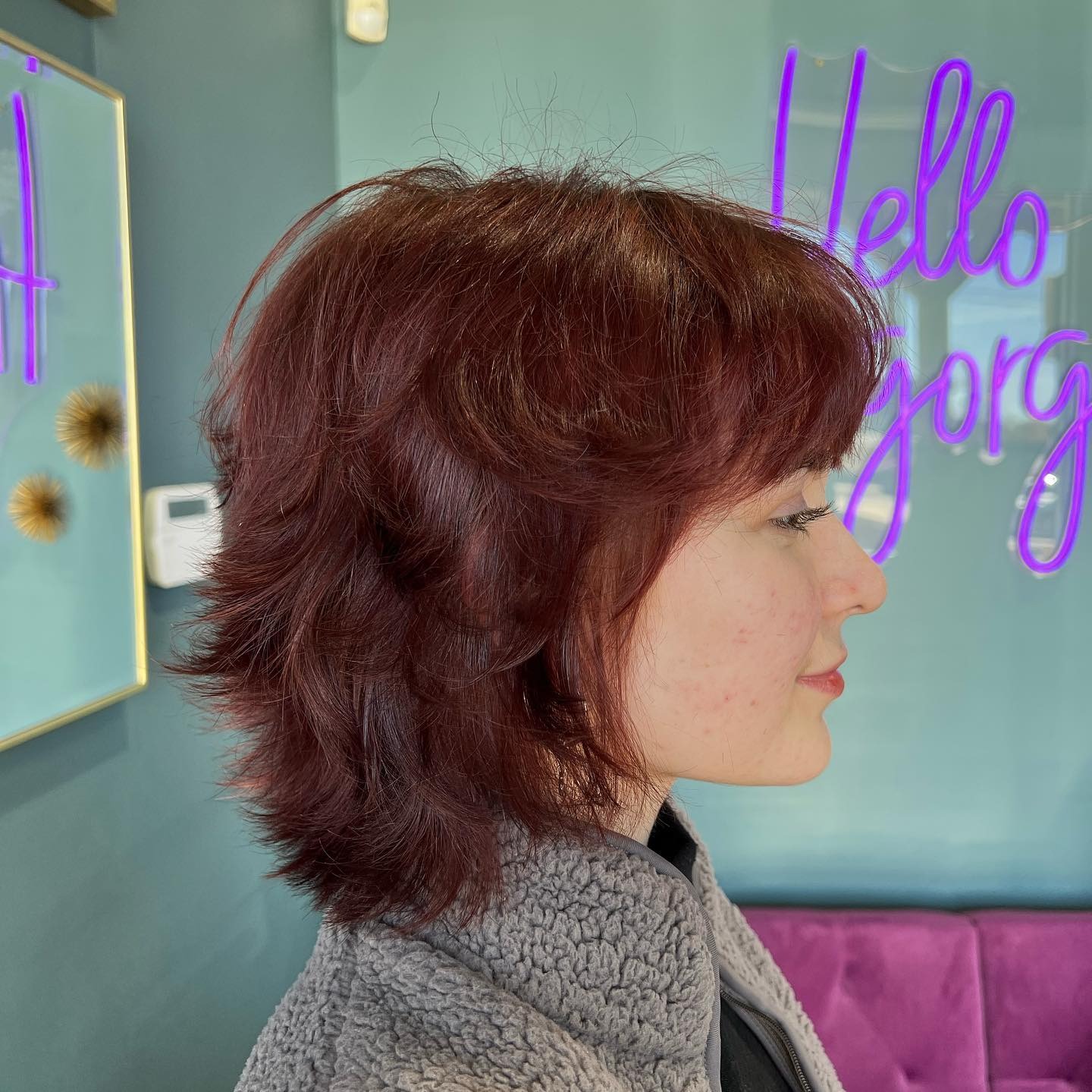 11. Layered Burgundy Long Pixie - Long Pixie Cuts