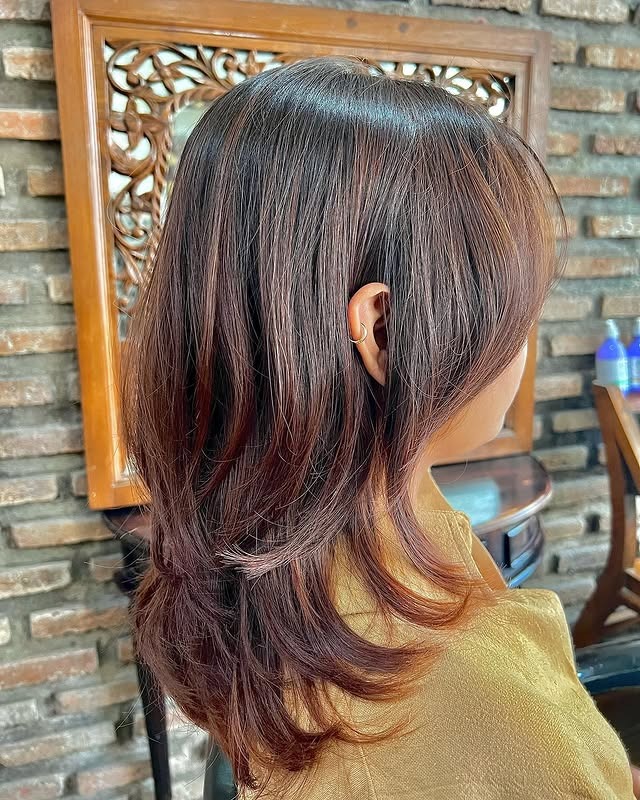 2. Soft Chestnut Layered Wolf Cut - Wolf Haircuts