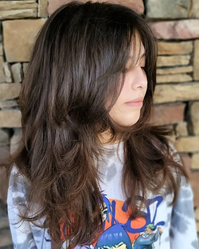 4. Long Wolf Cut with Soft Mocha Layers - Wolf Haircuts