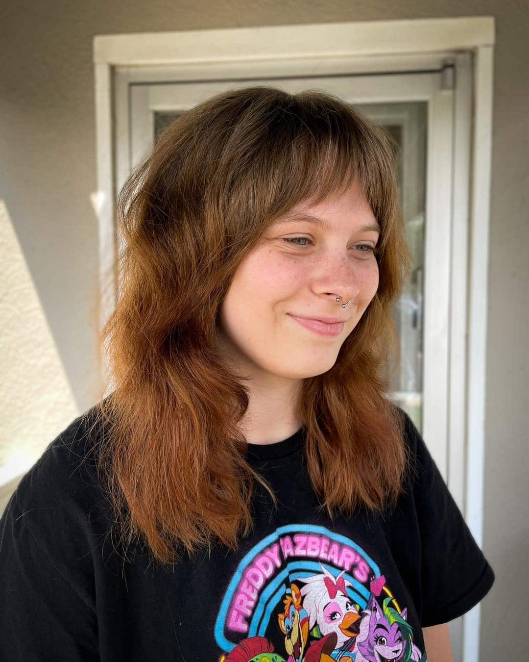 6. Tousled Wolf Mullet in Warm Brown - Wolf Haircuts